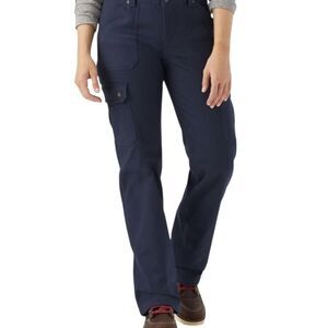 LL Bean Pants Womens Medium Classic Fit Corduroy Cargo Work Outdoor Zip Pockets